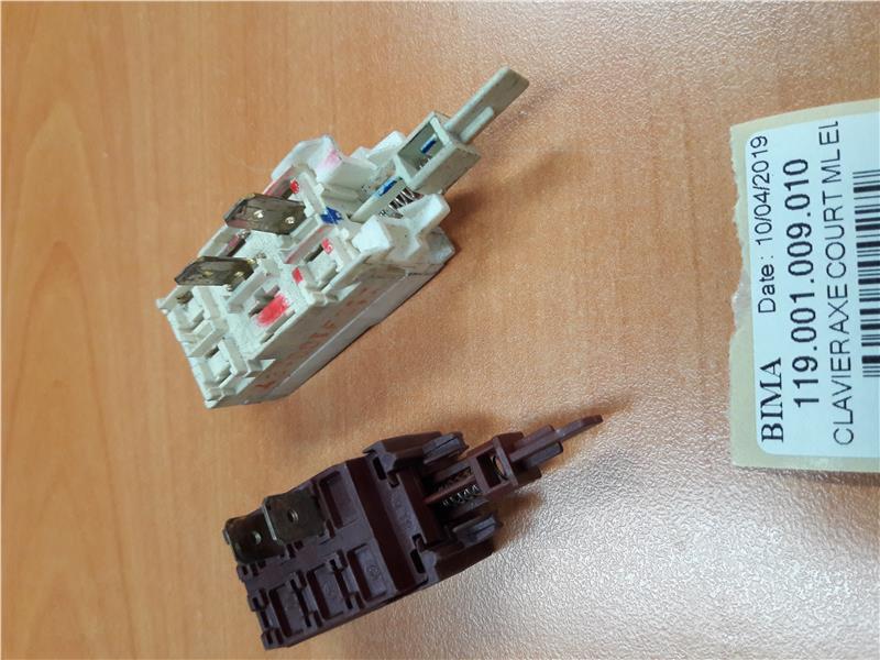 INTERRUPTEUR CLAVIER ML ELECTROLUX /ZANKER 2 C.  AXE COURT 4210014896006 - Jusqu'à fin de stock