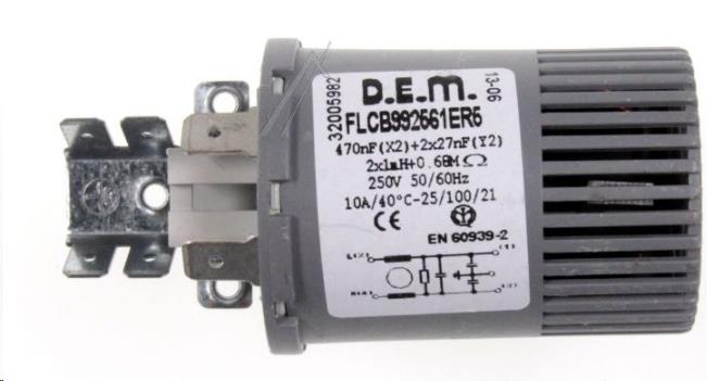 CONDENSATEUR ANTIPARASITE 0,47MF + 2 X 27NF - VESTEL / HAIER ...