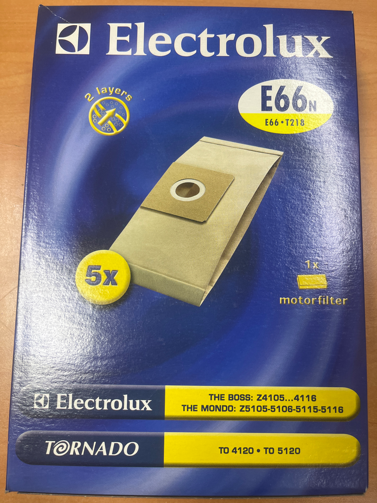 SACS ASPIRATEUR ELECTROLUX THE BOSS / THE MONDO - TORNADO - E66 / E66N / T218 / ES62 - 9001969626