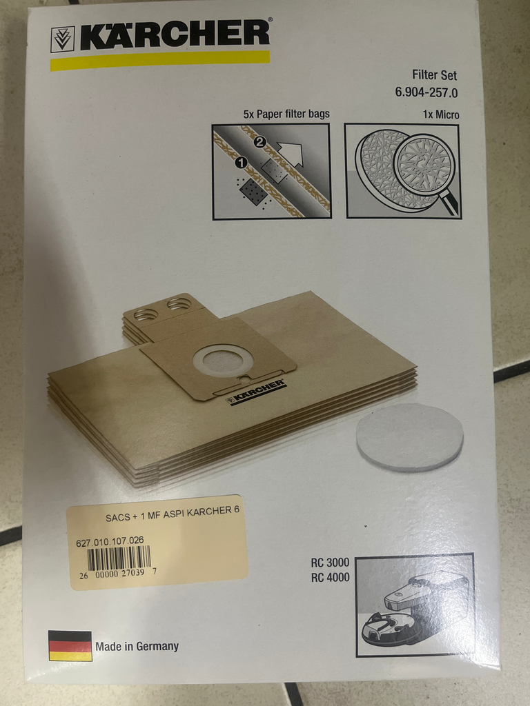 SACS ASPIRATEUR  ASPIRATEUR ROBOT KARCHER - RC3000 / RC4000 - 6.904-257.0