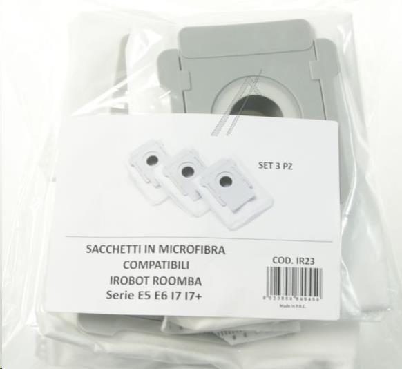 SACS MICROFIBRE  (3 p.) POUR I ROBOT ROOMBA SERIES E5 E6 I7 I 7+ 4626194