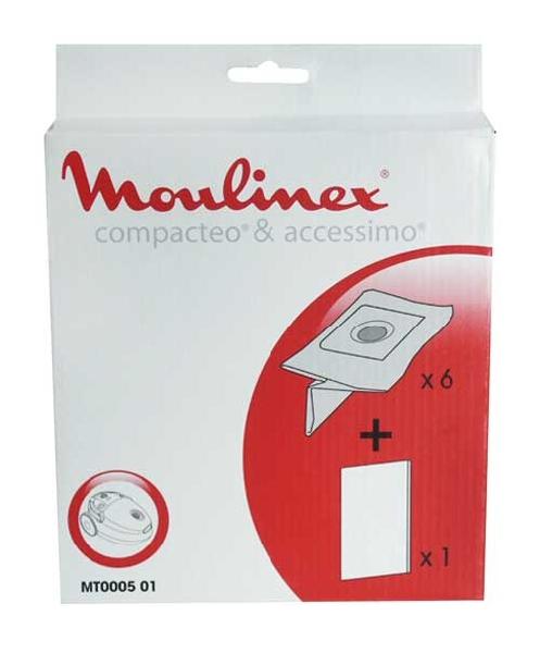 SACS ASPIRATEUR MOULINEX COMPACTEO / ACCESSIMO MT000501 / ZR003901