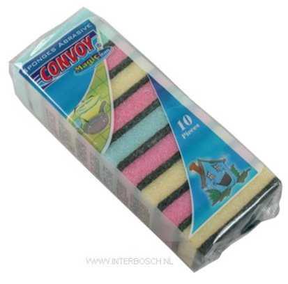 EPONGES MULTI- USAGE (1 COTE VERT) /6P.