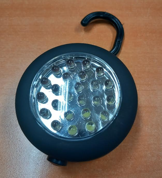 LAMPE DE POCHE MAGNETIQUE - NOIR - RONDE 24 LED - CHACON