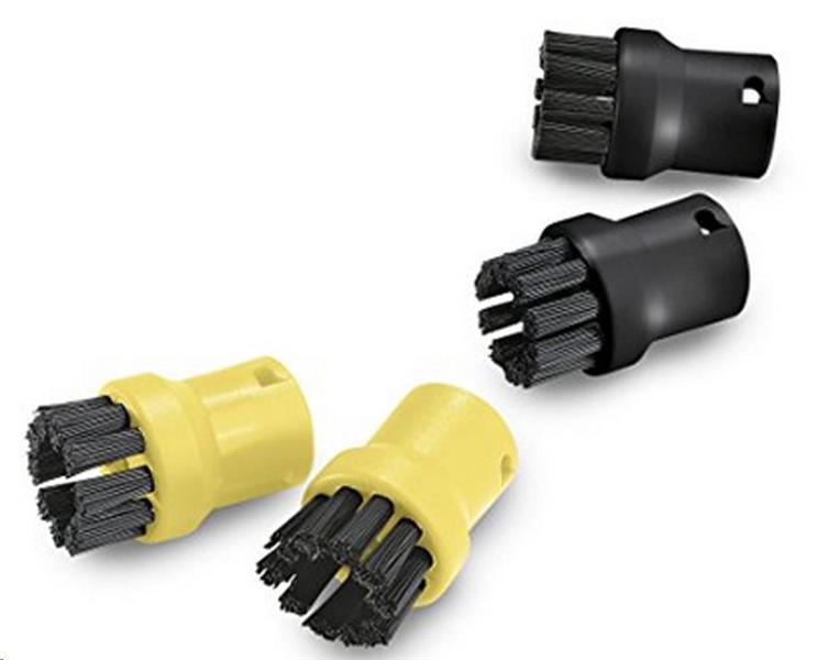 KIT 4 BROSSETTES NOIR / JAUNE - NETTOYEUR VAPEUR 2.863-264.0