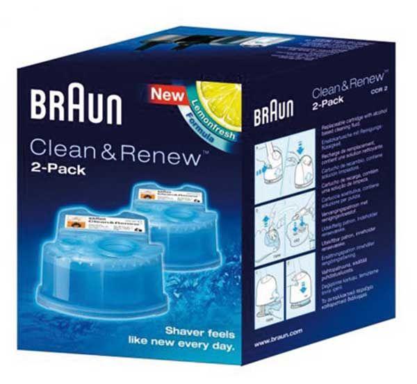 CARTOUCHE PRODUIT NETTOYANT RASOIR BRAUN - CCR2