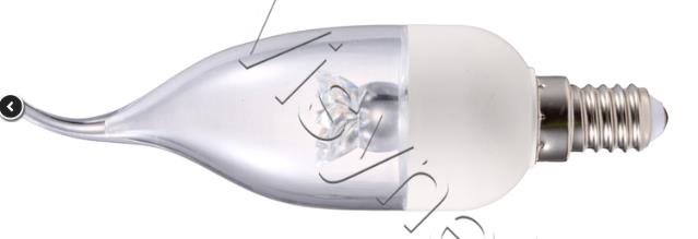 AMPOULE LED TECHNOLUX FLAMME CRYSTAL E14 5W 3000°K 380LM 220°