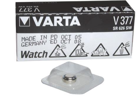 PILE BOUTON POUR MONTRE 1.55V - 377/376M - SR66 / SR626SW / AG4