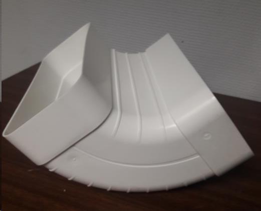 COUDE VERTICAL DOUBLE FEMELLE POUR TUBAGE PLAT HOTTE NOVY 906404