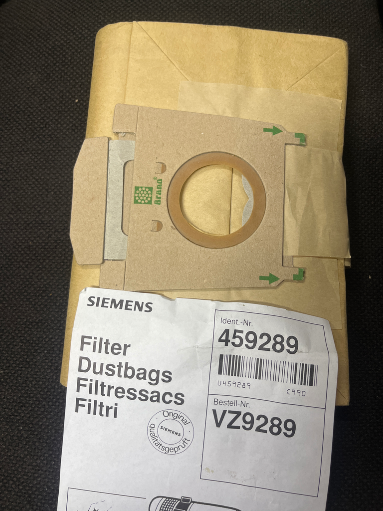 SACS ASPIRATEUR BOSCH / SIEMENS - VZ9289 / BBZ80AF   - 00459289 - Jusqu'a fin de stock