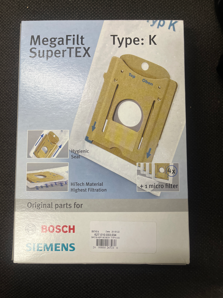 SACS ASPIRATEUR BOSCH / SIEMENS - TYP K - BBZ41FK - 00468265