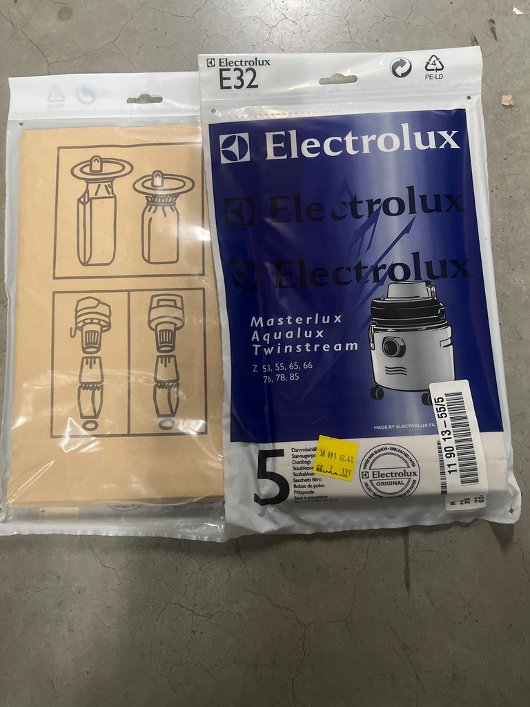 SACS ASPIRATEUR ELECTROLUX - E33 / T87 / DRYLUX Z51 - 119001550 / 9090102113