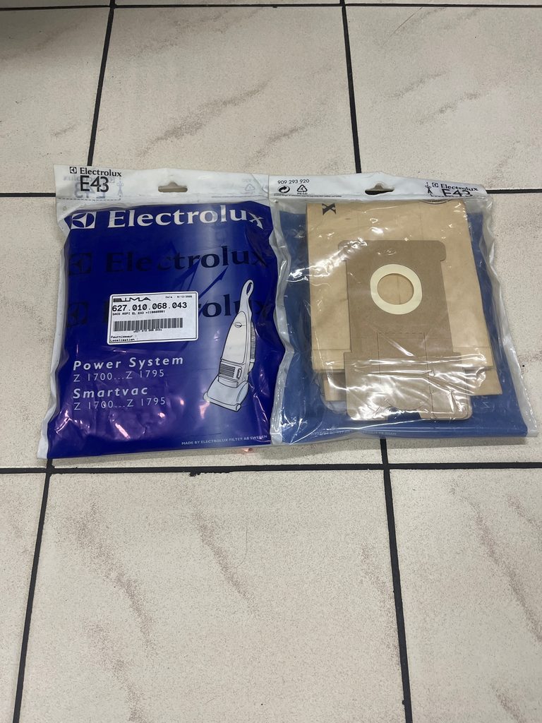 SACS ASPIRATEUR ELECTROLUX POWER SYSTEM / SMARTVAC - E43 - MENALUX 1254P  119085561 / 9001966648 - Jusqu'à fin de stock