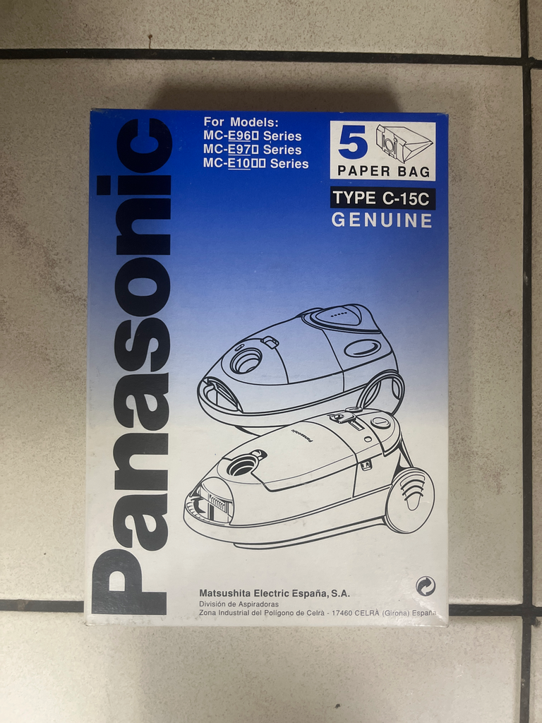 SACS ASPIRATEUR NATIONAL PANASONIC  MCE96 / MCE960...979 / MCE1000 -   C-15C - AMC8F96L1000 - Jusqu'à fin de stock