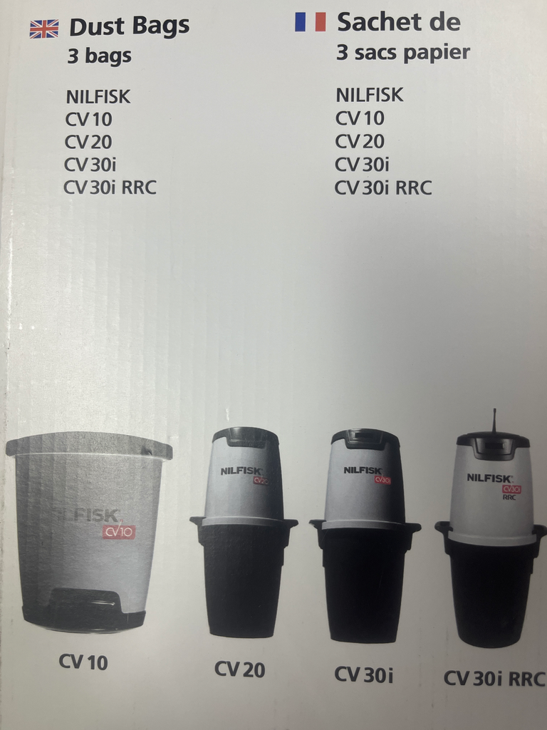 SACS ASPIRATEUR NILFISK / ALTO CENTRIX 50 /3P. - 1407765050