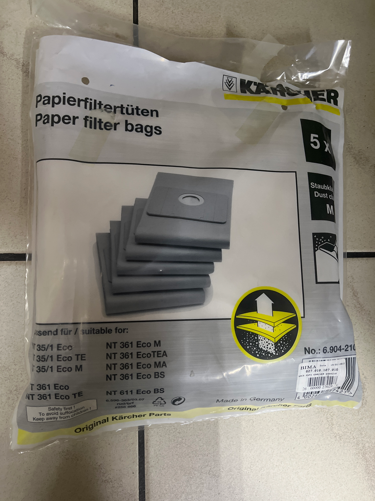 SACS ASPIRATEUR KARCHER NT35/1 - NT361 - NT611 -  6.904-210.0 / 6.907-479.0