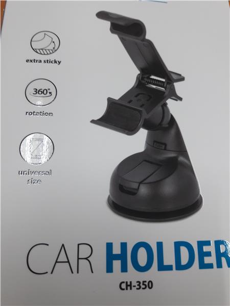 SUPPORT AUTO A PINCE  AVEC FIXATION VENTOUSE CH350 - POUR GPS, GSM, ...
