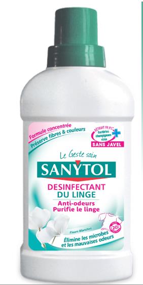 SANYTOL DESINFECTANT A 99% DU LINGE 500ML