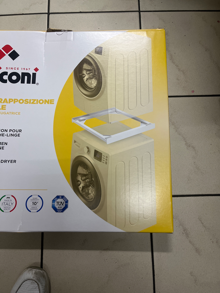 CADRE DE SUPERPOSITION Machine à Laver /Sèche Linge UNIVERSEL AVEC TABLETTE - MELICONI