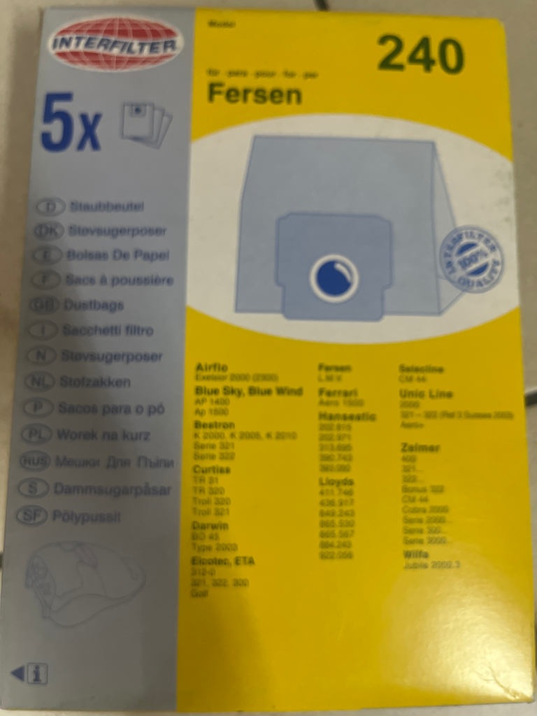 SACS ASPIRATEUR  KENWOOD / BESTRON K2010E