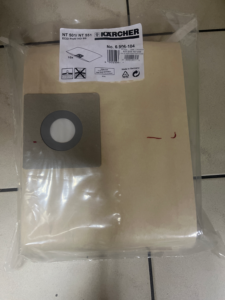 SACS  ASPIRATEUR KARCHER - NT501 / NT551 - 6.906-104.0 - /10P.