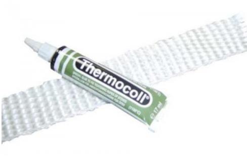 BANDE DE FIBRE DE VERRE PLATE10 MM X 3 - 5M. + THERMOCOLLE