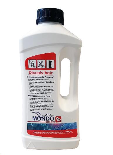 MONDO - DEBOUCHEUR SPECIAL CHEVEUX "DISSOLV'HAIR"  1L