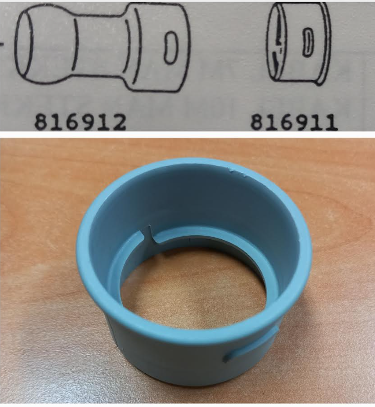 Bague fixation flexible (avant)  sur embout tuyau aspirateur Nilfisk GA70  816911 - Jusqu'à fin de stock