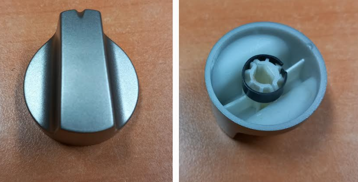 Bouton de taque "argent" Teka 61004111 - Kuppersbusch 531583