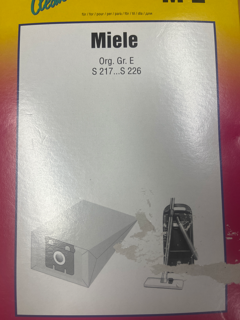 SACS ASPIRATEUR MIELE ADAPTABLE - TYP E - POUR S217-S226
