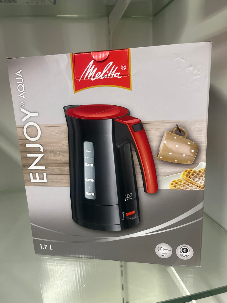 BOUILLOIRE MELITTA ENJOY AQUA NOIR/ROUGE 