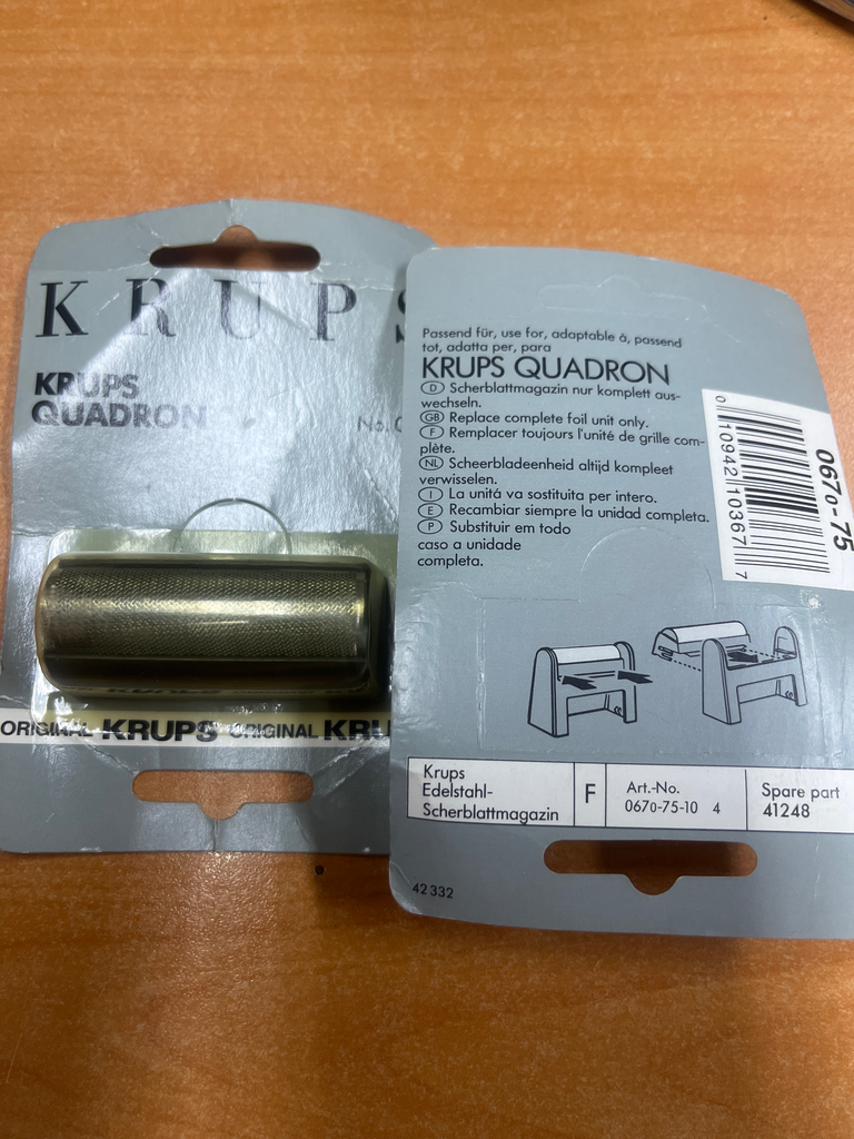 GRILLE RASOIR KRUPS QUADRON  F067075 / 41336 / 42908 - Jusqu'à fin de stock
