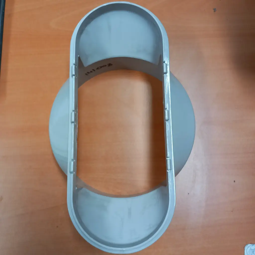 CONNECTEUR TUYAU EVACUATION CLIMATISEUR DOMO DO335A-71- DIAMETRE 16CM- PARTIE OVALE 23CM = DO310A-72(BLANC)