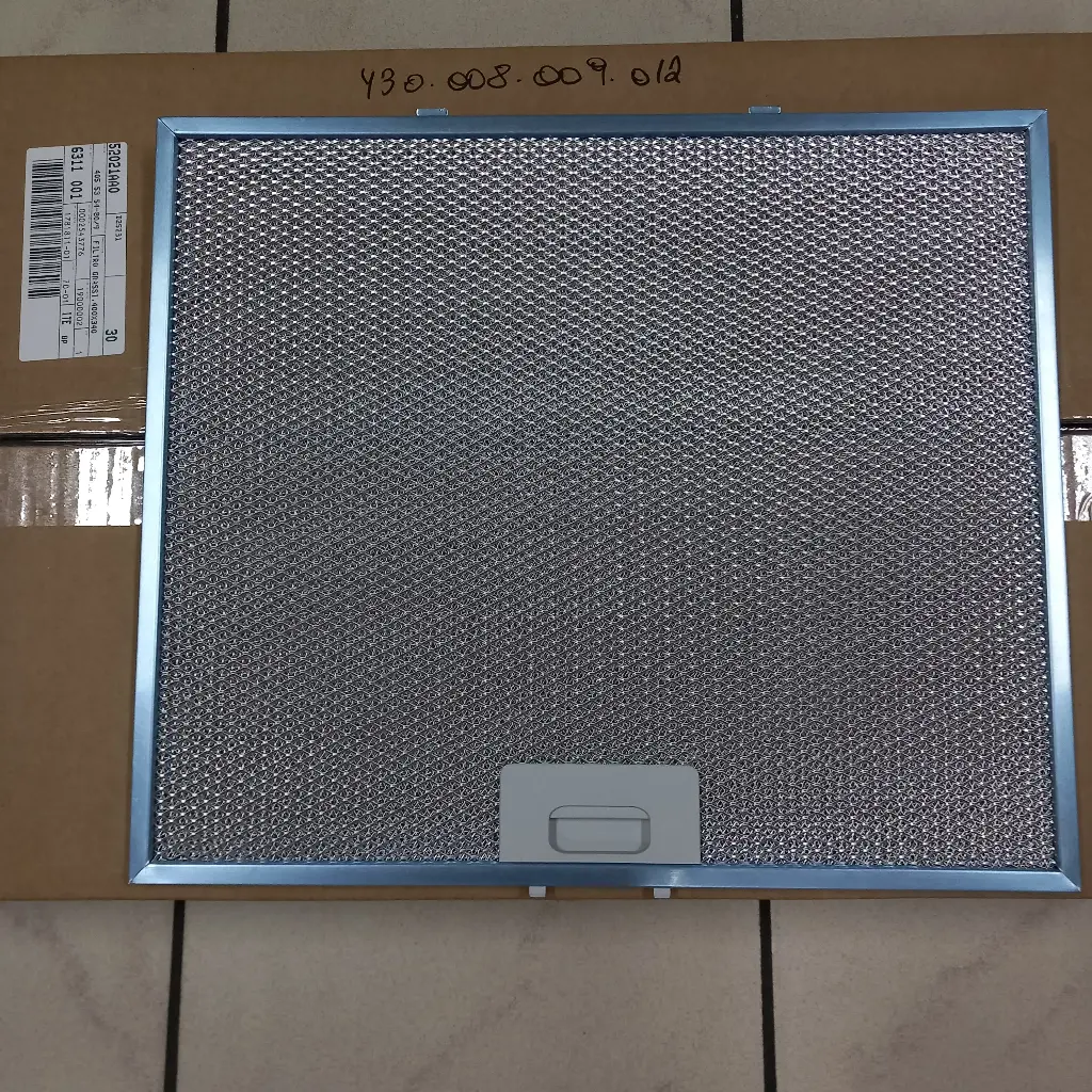 Filtre métal hotte ELECTROLUX-ZANUSSI-ELICA 4055354809 -ACC0199801 -400X340