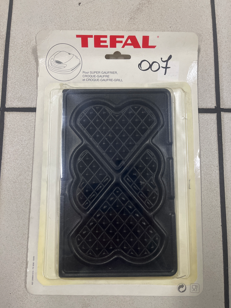 PLAQUE GAUFRES COEURS - SUPER GAUFRIER / CROQUE-GAUFRE SEB / TEFAL - Jusqu'à fin de stock 