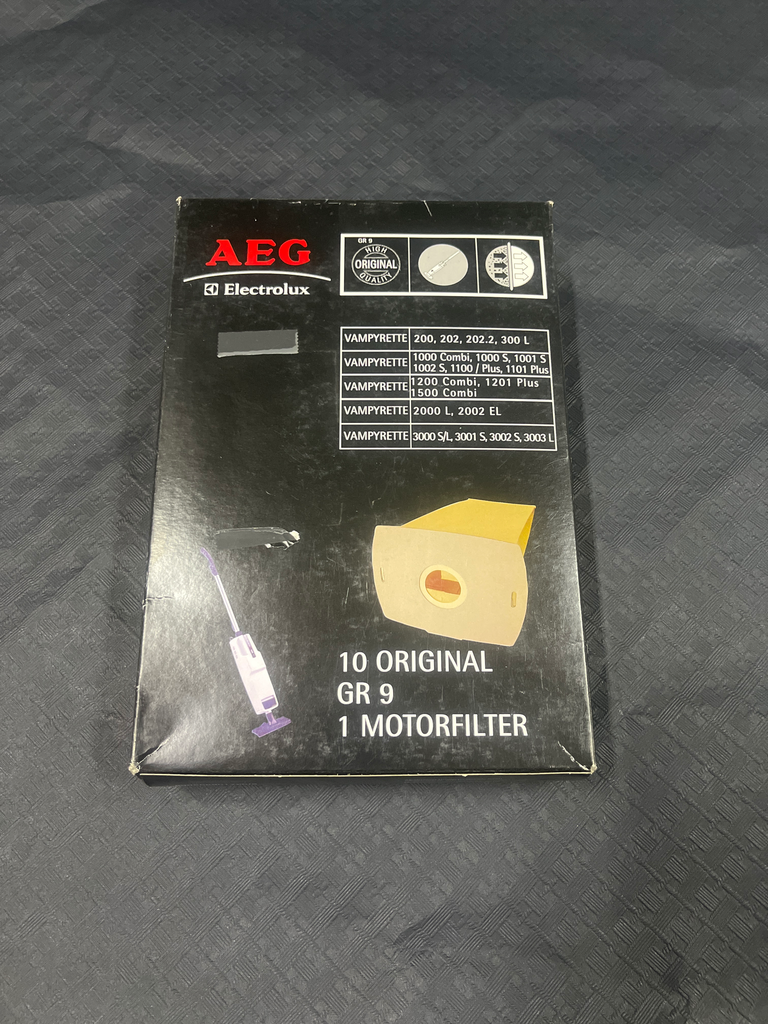 SACS ASPIRATEUR AEG GROBE9 - 8996689012509 / 9001961680 - VAMPYRETTE 200 /  202 / 300 - WAMPYRETTE 1000 COMBI / 1000S 1001 / 1002 / 1100 / 1200 / 1201 / 1500 / 2000 3000 ... 