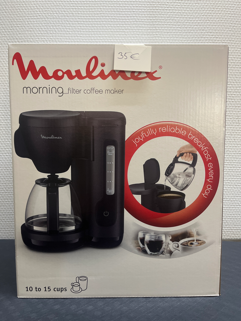 PERCOLATEUR MOULINEX MORNING BLEU NUIT - 1.25 L - 10 à 15 TASSES - FG2M0810