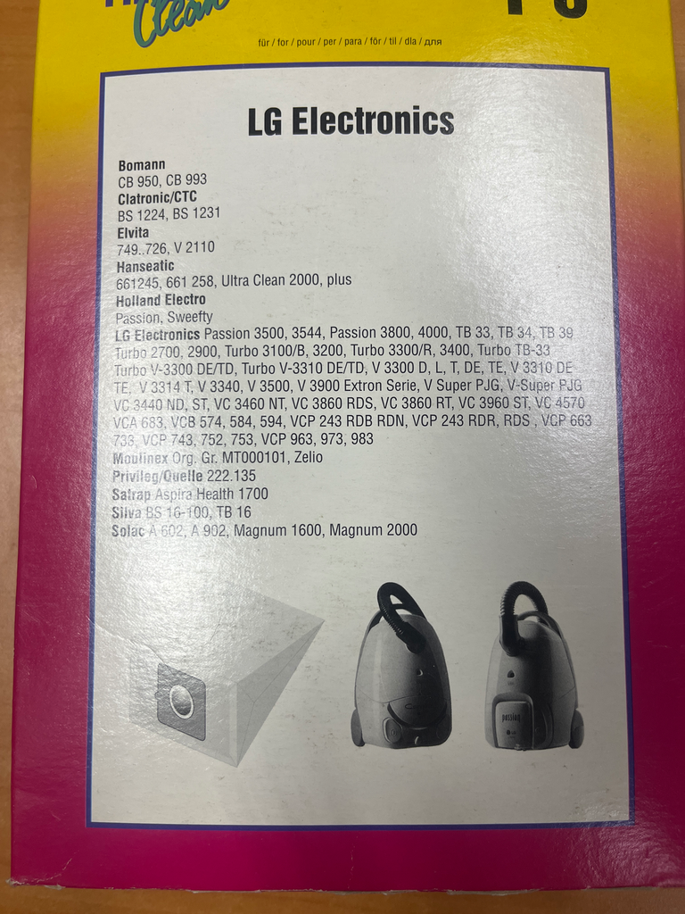 SACS ASPIRATEUR LG / GOLDSTAR TB33