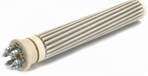 [105.007.000.059] Résistance chauffe-eau stéatite - 2400W - Diam. 52 - Long. 440 - monophasée / triphasée 