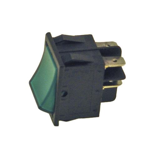 [121.000.000.026] INTERRUPTEUR BIPOLAIRE LUMINEUX VERT 4C - 2 POSITIONS