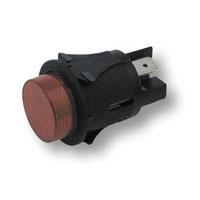 [121.000.000.036] INTERRUPTEUR ROND BIPOLAIRE- 4 C. - LUMINEUX ROUGE