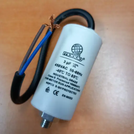 [125.000.000.045F] CONDENSATEUR  3µ AVEC FILS - Volt 450