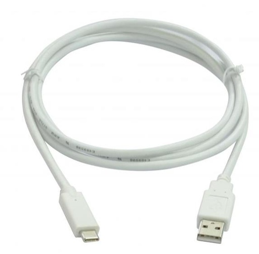 [150.000.000.047] CABLE USB 3.1 C-/USB 2.0 A-, 1,0M -  BLANC POUR SMARTPHONE, ...
