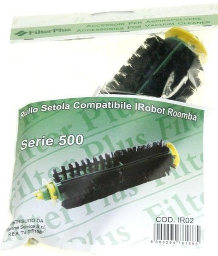 [322.010.168.001] KIT 2 BROSSES ROULEAUX ADAPTABLES POUR I ROBOT ROOMBA SERIE 500 - Jusqu'à fin de stock - Voir kit filtres 