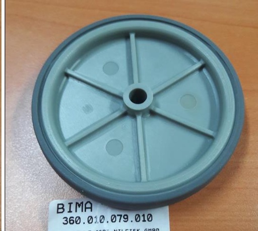 [360.010.079.010] ROUE ARRIERE /1p. ASPIRATEUR  NILFISK GM90 - 61587400 - Jusqu'à fin de stock