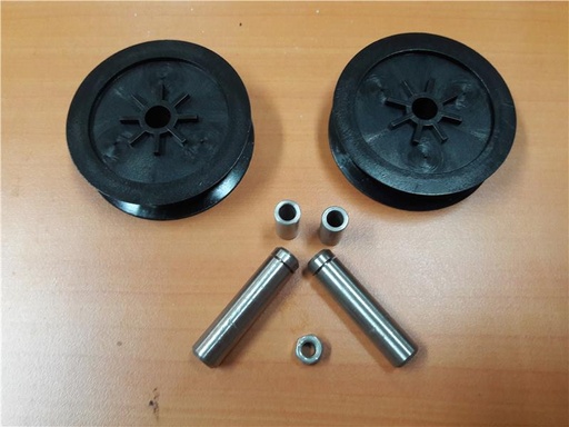 [361.005.024.004] KIT 2 POULIES TENDEUR  + AXES  SL HOOVER 97918247 - Jusqu'à fin de stock