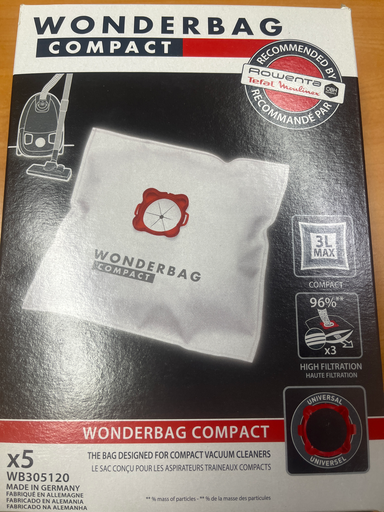 [627.010.075.031] SACS ASPIRATEUR ROWENTA WONDERBAG COMPACT WB305120