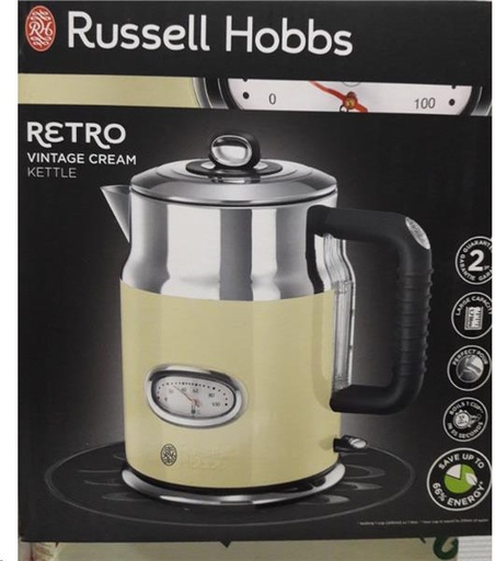 [999.025.190.000] BOUILLOIRE RETRO VINTAGE CREAM RUSSEL HOBBS  - Recupe inclus