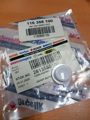 [302.001.148.018] BOUTON TOUCHE BLANCHE ON/OFF ML BEKO 2813560100