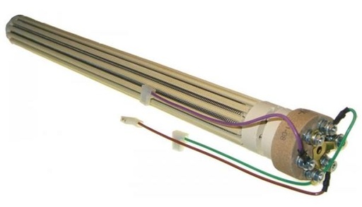 [105.007.000.048] Résistance chauffe-eau Stéatite - 3000W - Diam 38 - Long 49 cm - 396010 - 380V - Triphasée